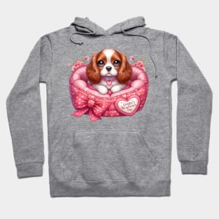 Valentine Cocker Spaniel Dog in Bed Hoodie